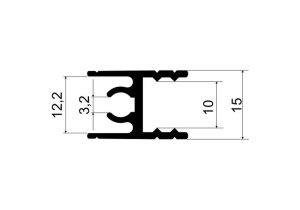 Профиль горизонтальный верхний MS210 Титан (A18)